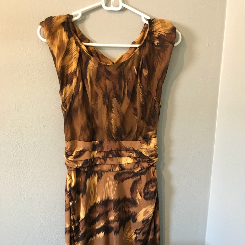 Diane Von Furtenberg leopard sleeveless dress